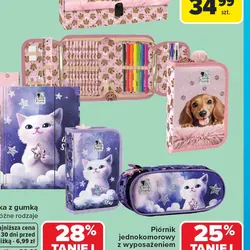 Piórnik jednokomorowy z wyposażeniem