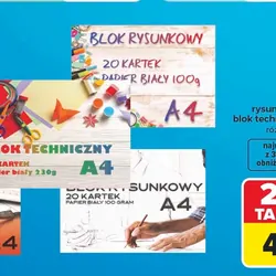 Blok rysunkowy A4, blok techniczny A4