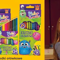 Kredki ołówkowe trójkątne COLOR & SMILE 12 kolorów