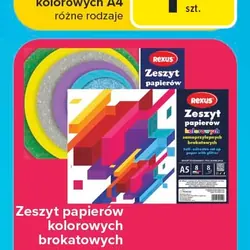 Zeszyt papierów kolorowych brokatowych