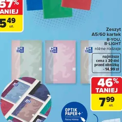 Zeszyt A5/60 kartek B-YOU, B-LIGHT