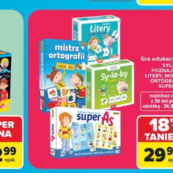 Gra edukacyjna SYLABY, POZNAJEMY LITERY, MISTRZ ORTOGRAFII, SUPER AS