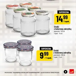 Słoiki z kolorową zakrętką