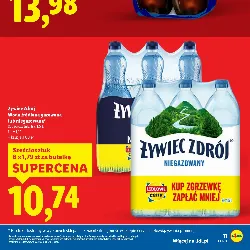 Żywiec Zdrój Woda źródlana gazowana lub niegazowana, Sześciosztuk
