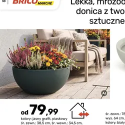Lekka, mrozoodporna donica z tworzywa sztucznego