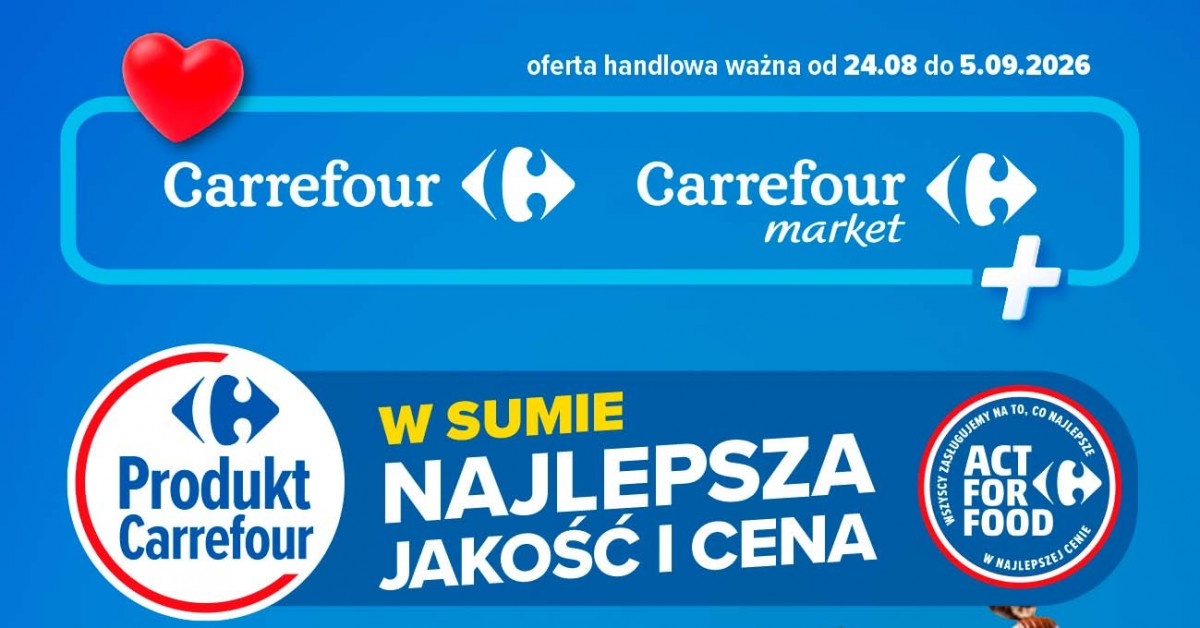 Gazetka Carrefour 24.08–05.09: 7 hitów tygodnia, które musisz zobaczyć!