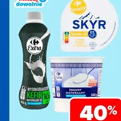 Jogurty, kefiry proteinowe CARREFOUR