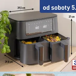 Frytkownica beztłuszczowa dwukomorowa Airfryer