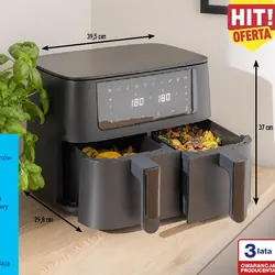 Frytkownica beztłuszczowa dwukomorowa Airfryer