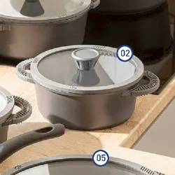 Garnek aluminiowy z pokrywką 20 cm