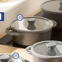 Garnek aluminiowy z pokrywką 24 cm