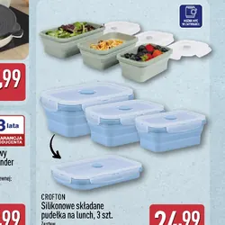 Crofton Silikonowe składane pudełka na lunch, 3 szt.