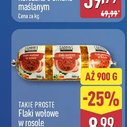 Flaki wołowe w rosole