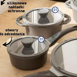 Garnek 18 cm / Rondel aluminiowy 16 cm