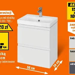 Szafka z umywalką Moduo Slim 50 cm