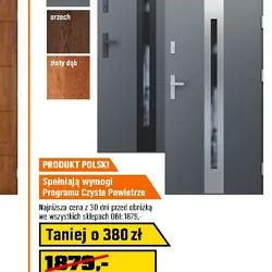 Drzwi zewnętrzne Aeris Black/Inox