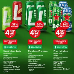 Napój piwny Lech różne rodzaje