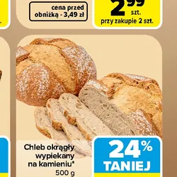 Chleb okrągły wypiekany na kamieniu