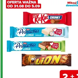 Batony, wafelki (Kit Kat, Lion, Princessa)