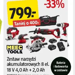 Zestaw narzędzi akumulatorowych 8 el. 18 V 4,0 Ah + 2,0 Ah