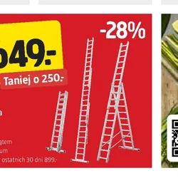 Drabina kombinowana 3 x 11 stopni 6,78 m