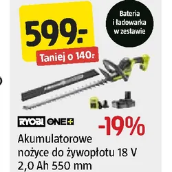 Akumulatorowe nożyce do żywopłotu 18 V 2,0 Ah 550 mm