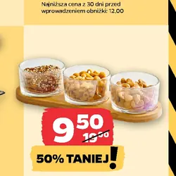 Taca do serwowania z 3 szklanymi pojemnikami
