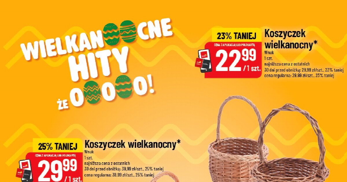 Hit tygodnia w POLOmarket: koszyczek wielkanocny przeceniony o 10 zł! Sprawdź, gdzie go złapiesz