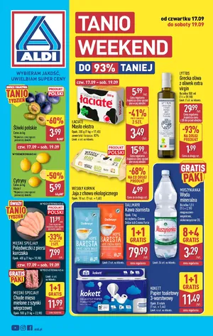 Oferta weekendowa od czwartku 17.09 do soboty 19.09
