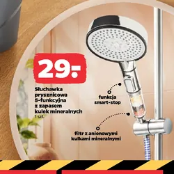 Słuchawka prysznicowa 5-funkcyjna z zapasem kulek mineralnych