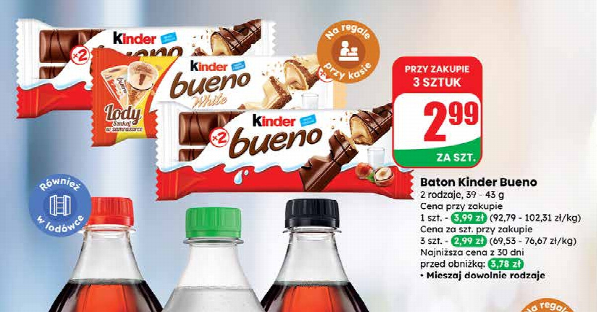 Kinder Bueno 3‑pack — trik na tanią przekąskę. Zobacz, gdzie kupisz 3 batoniki w promocji