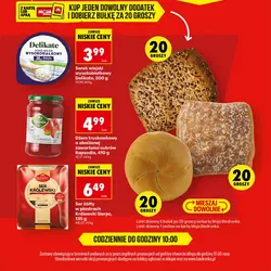 Bułki w promocji do wyboru: Bułka 100% z mąki żytniej 55 g, Bułka kajzerka 55 g, Bułka z ziarnem 70 g