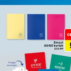 Zeszyt A5/60 kartek ECO PP