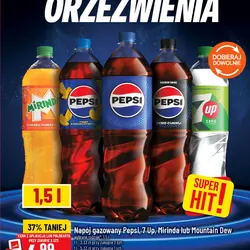 Napój gazowany Pepsi, 7 Up, Mirinda lub Mountain Dew