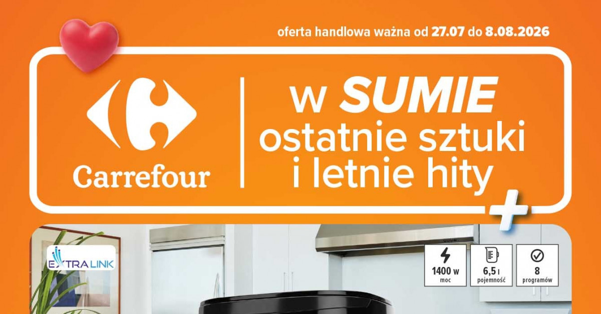 Musisz to zobaczyć: nowa gazetka Carrefour (27.07–08.08) — 10 hitów, które znikną w mgnieniu oka!