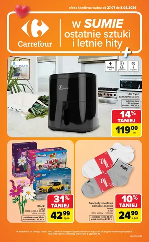 Gazetka Carrefour w SUMIE same ostatnie sztuki i letnie hity