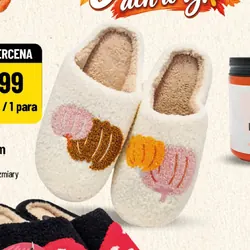 Kapcie z motywem jesiennym