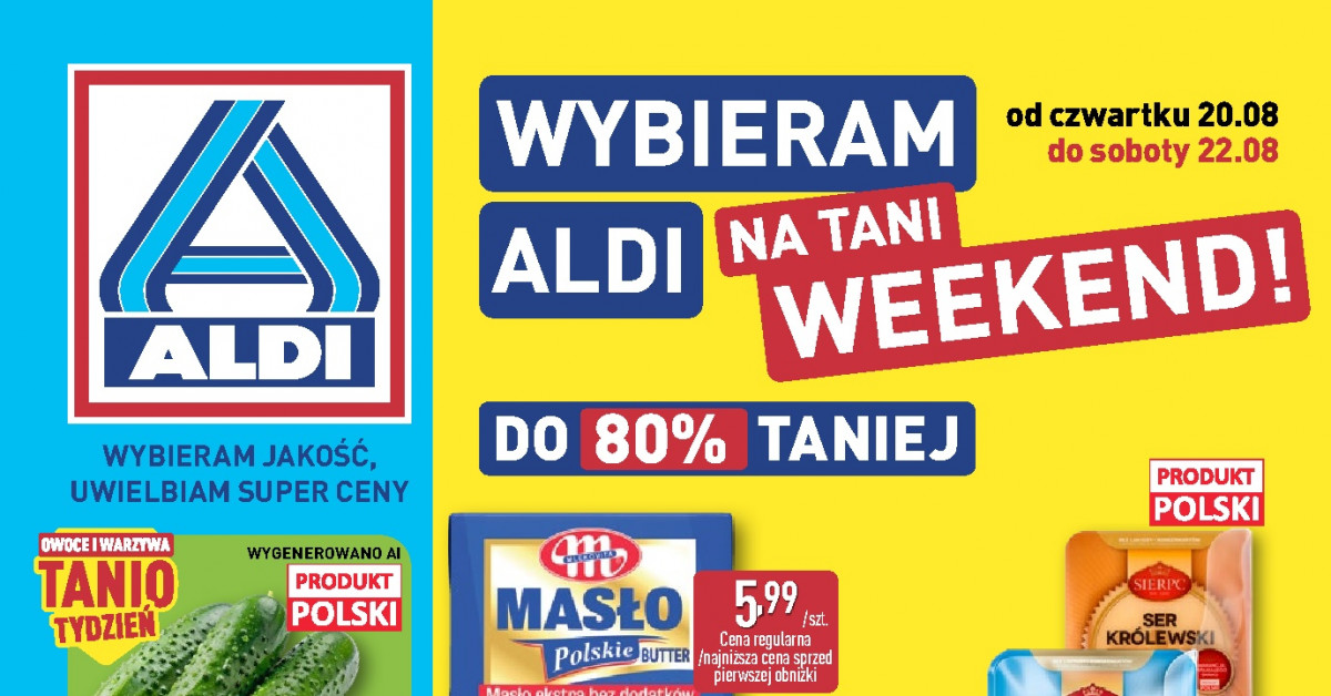 Aldi 20–22.08: Największe hity gazetki — co warto kupić zanim zniknie?