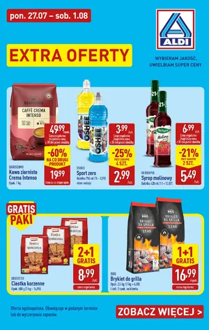 Extra oferta od poniedziałku 27.07 do soboty 1.08
