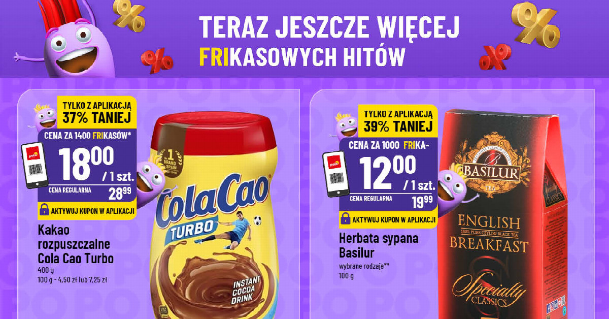 Kakao Cola Cao Turbo tańsze o prawie 11 zł w POLOmarket — zapasy obowiązkowe!