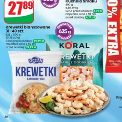 Krewetki blanszowane