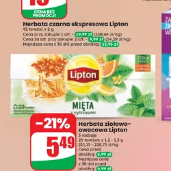 Herbata ziołowo-owocowa Lipton