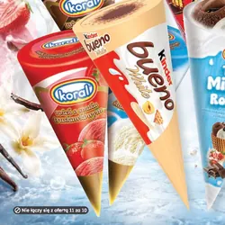 Lody w rożku Koral truskawkowe