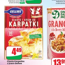 Ciasto Karpatka + krem Gellwe