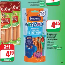 Kabanosy drobiowe Gryzzale Tarczyński