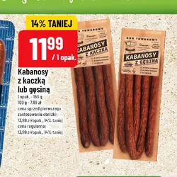 Kabanosy z kaczką lub gęsiną