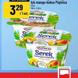 Serek homogenizowany tiramisu lub mango-kokos Piątnica