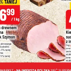 Szynka drewnem wędzona