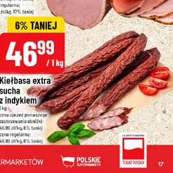Kiełbasa extra sucha z indykiem