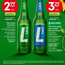 Piwo lub napój piwny Lech lub Lech Free